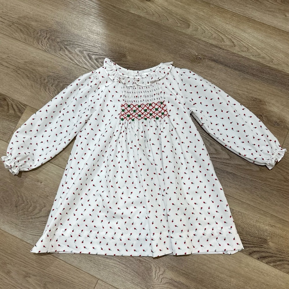 Christmas Smocked Kids Dress